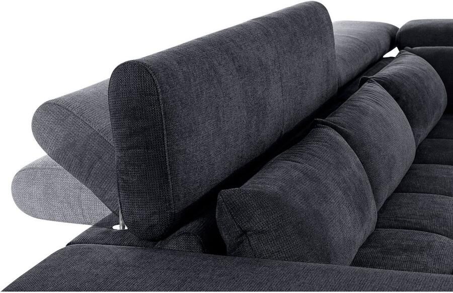 COTTA Hoekbank Orion L-vorm met hoofdbordverstelling & 5 lendenkussens - Foto 3