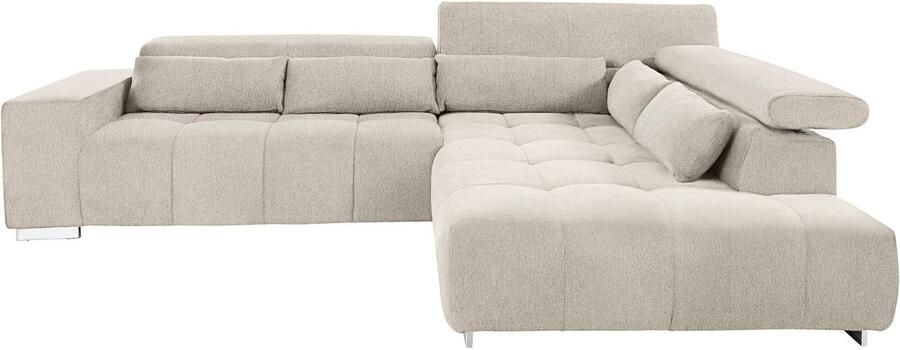 COTTA Hoekbank Orion L-vorm met hoofdbordverstelling & 5 lendenkussens - Foto 7