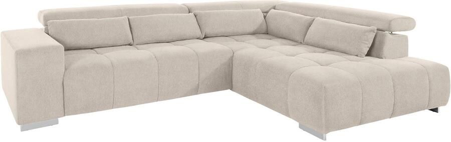 COTTA Hoekbank Orion L-vorm met hoofdbordverstelling & 5 lendenkussens - Foto 9