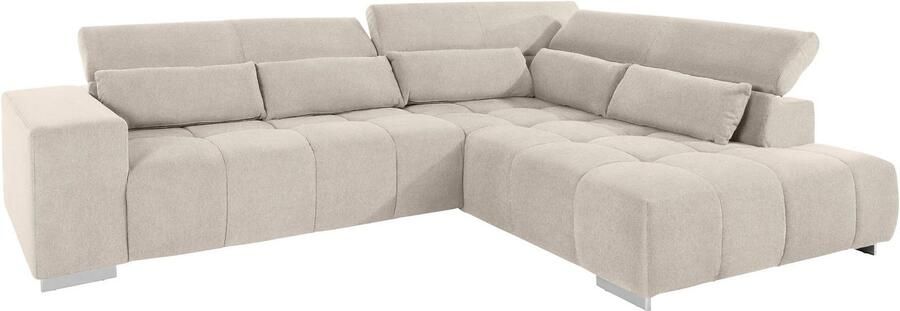 COTTA Hoekbank Orion L-vorm met hoofdbordverstelling & 5 lendenkussens - Foto 8