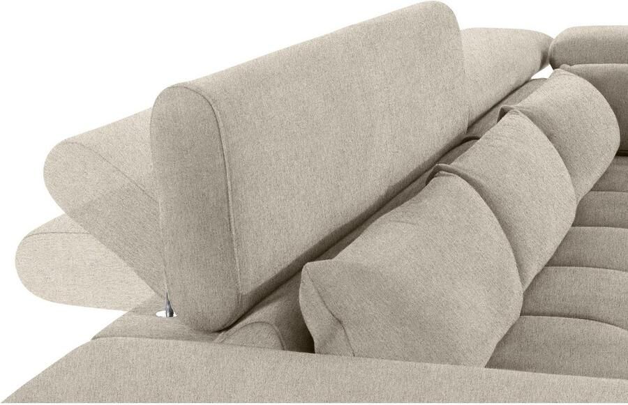 COTTA Hoekbank Orion L-vorm met hoofdbordverstelling & 5 lendenkussens - Foto 3