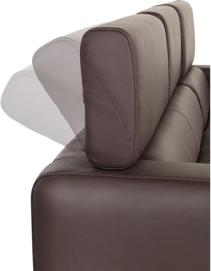 COTTA Hoekbank Sammy L-vorm met verstelbare hoofdsteun naar keuze met slaapfunctie