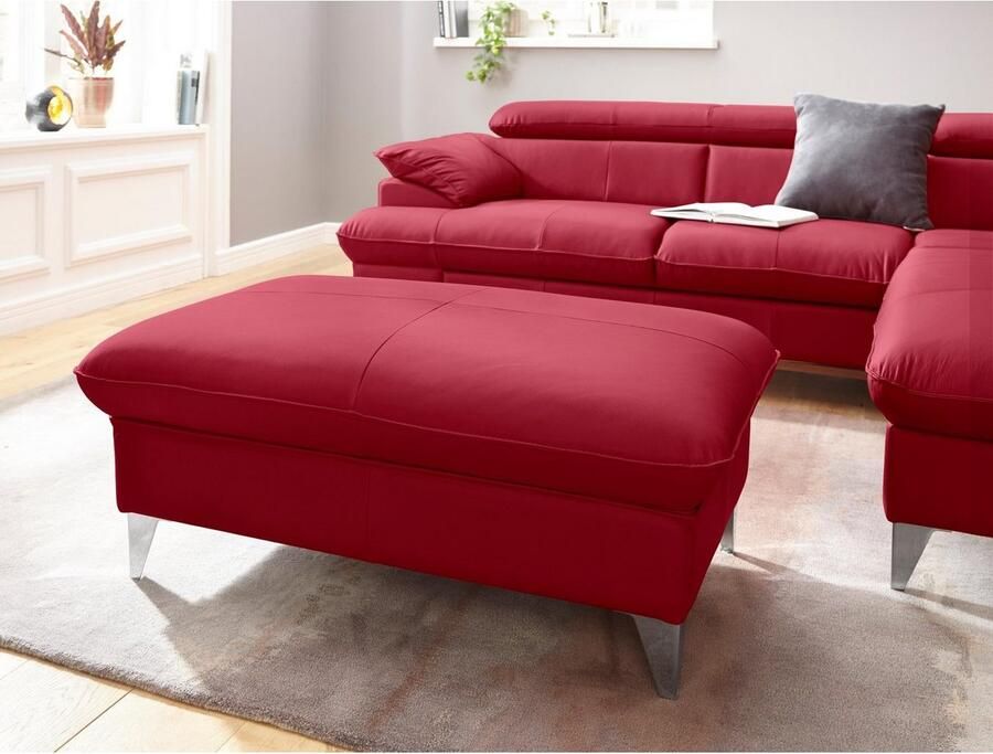 COTTA Zithoek Caluso L-vorm Set bestaande uit: hoekbank met hoofdverstelling & hocker - Foto 2