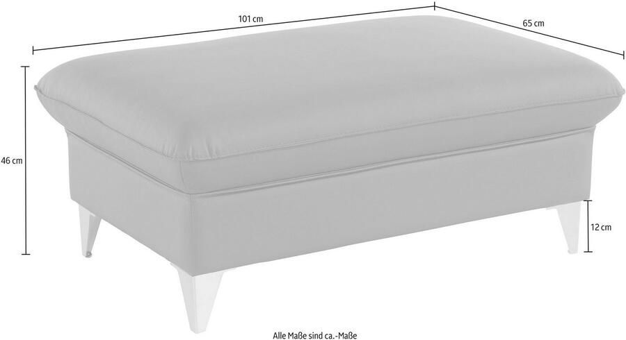 COTTA Zithoek Caluso L-vorm Set bestaande uit: hoekbank met hoofdverstelling & hocker - Foto 8