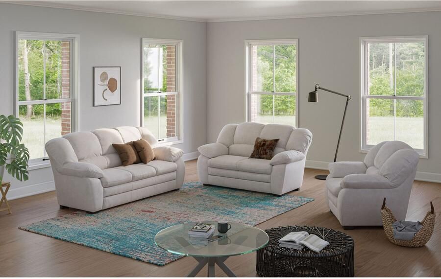 COTTA Zithoek Casino bankset 3-2-1 zitplaatsen woonkamer set 3-delig fauteuil 2-zits 2 5-zits hoge rugleuning (set 3-delig)