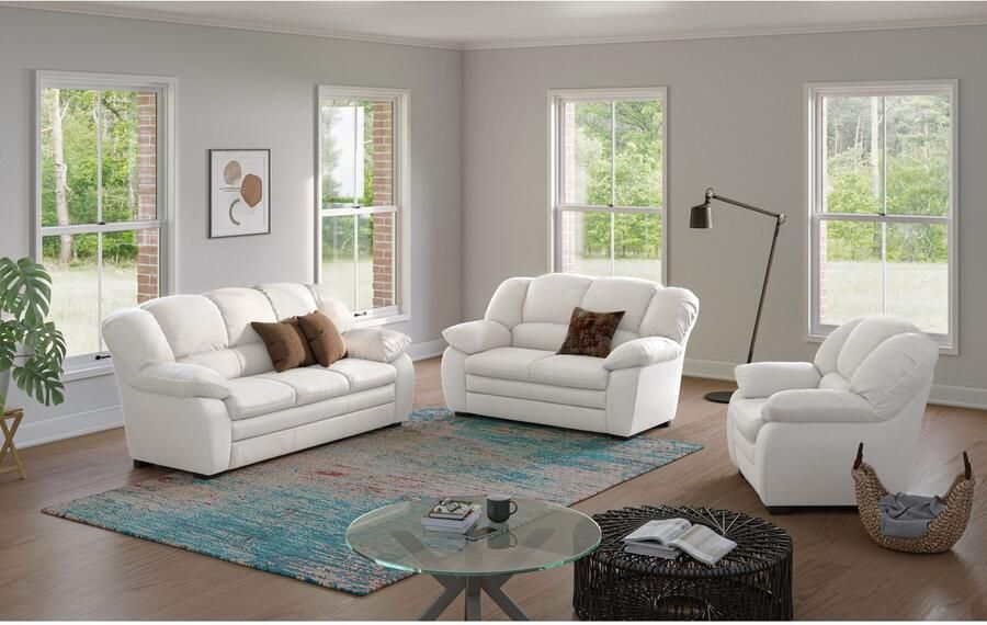 COTTA Zithoek Casino bankset 3-2-1 zitplaatsen woonkamer set 3-delig fauteuil 2-zits 2 5-zits hoge rugleuning (set 3-delig)