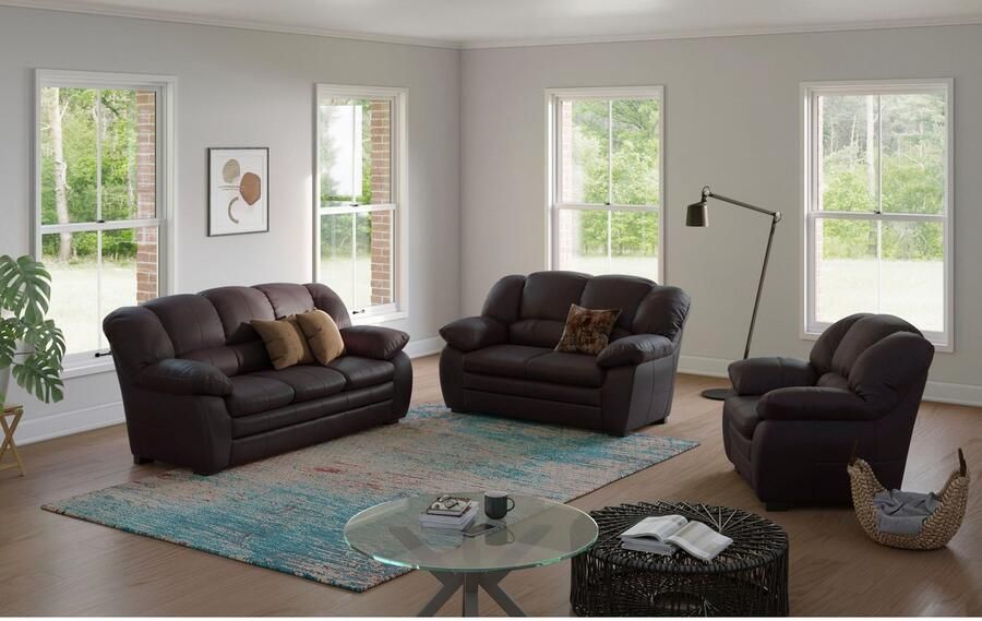 COTTA Zithoek Casino bankset 3-2-1 zitplaatsen woonkamer set 3-delig fauteuil 2-zits 2 5-zits hoge rugleuning (set 3-delig)