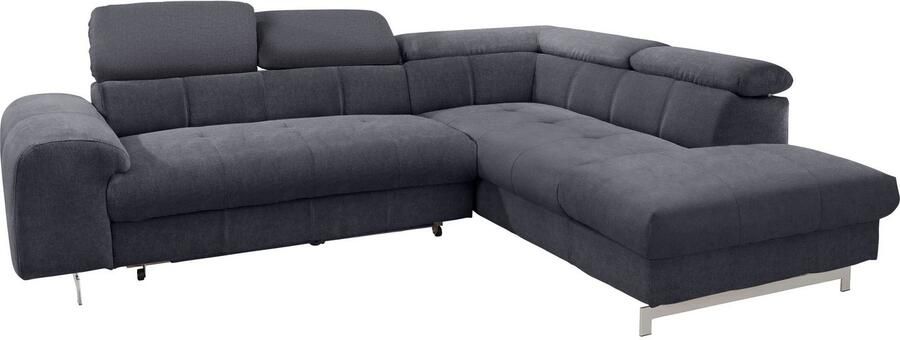 COTTA Zithoek Chef L-vorm Set bestaande uit: hoekbank met hoofdverstelling & hocker (set 2-delig) - Foto 10