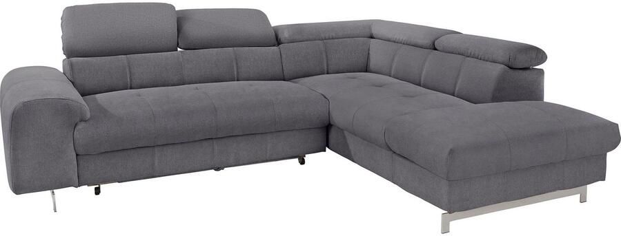 COTTA Zithoek Chef L-vorm Set bestaande uit: hoekbank met hoofdverstelling & hocker (set 2-delig) - Foto 9