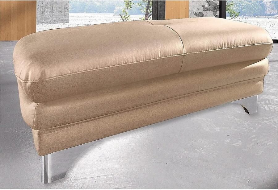 COTTA Zithoek Enterprise L-vorm Set bestaande uit: hoekbank met arm- & hoofdverstelling & hocker (set)