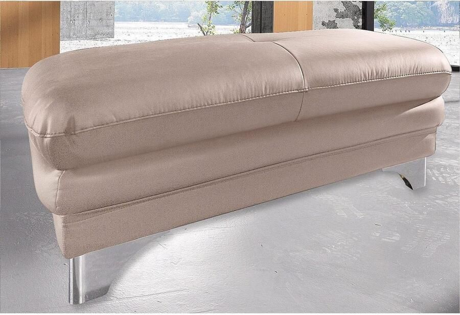 COTTA Zithoek Enterprise L-vorm Set bestaande uit: hoekbank met arm- & hoofdverstelling & hocker (set)