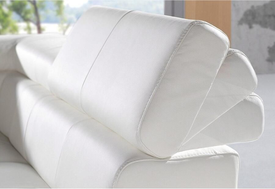 COTTA Zithoek Enterprise L-vorm Set bestaande uit: hoekbank met arm- & hoofdverstelling & hocker (set) - Foto 10