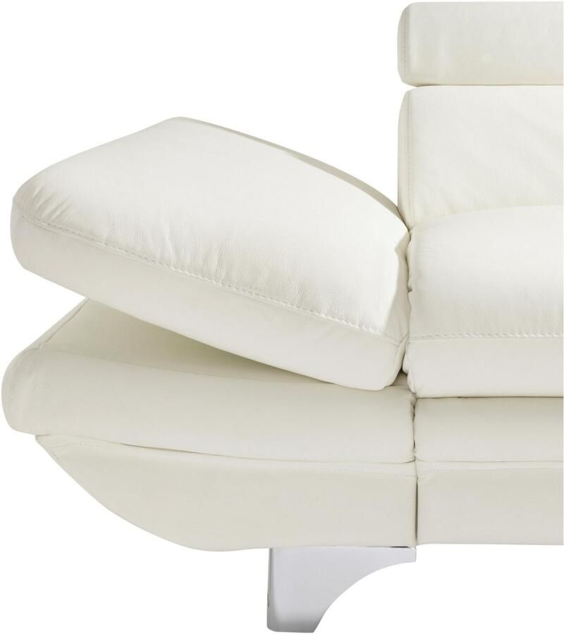 COTTA Zithoek Enterprise L-vorm Set bestaande uit: hoekbank met arm- & hoofdverstelling & hocker (set) - Foto 6