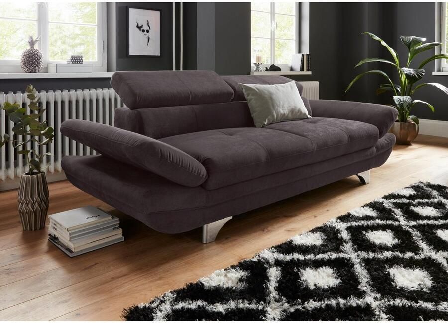 COTTA Zithoek Enterprise Set bestaande uit 2 5-zitsbank met arm- & hoofdverstelling & hocker (set) - Foto 2