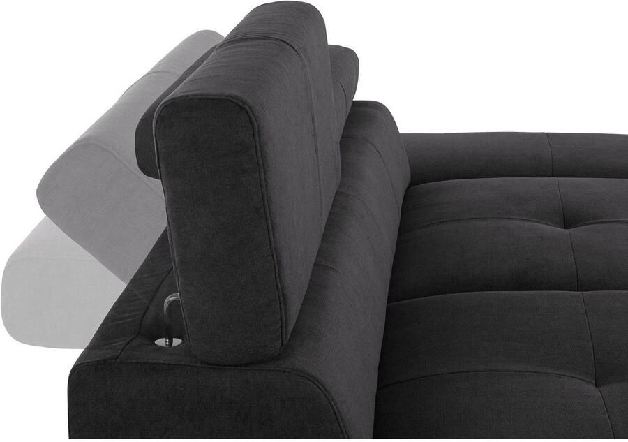 COTTA Zithoek Enterprise Set bestaande uit: 2-zitsbank met hoofdverstelling & hocker (set)