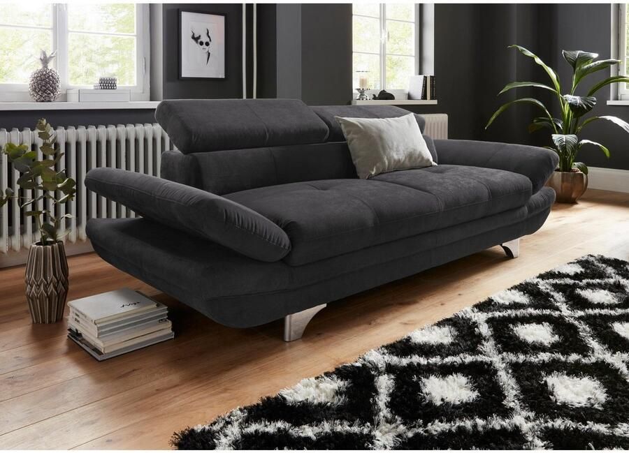 COTTA Zithoek Enterprise Set bestaande uit 2 5-zitsbank met arm- & hoofdverstelling & hocker (set)