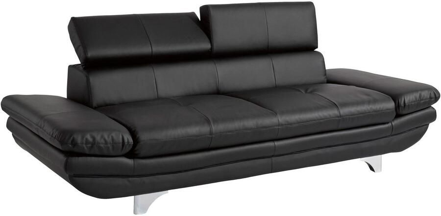 COTTA Zithoek Enterprise Set bestaande uit: 3-zitsbank met arm- & hoofdverstelling & hocker (set) - Foto 9