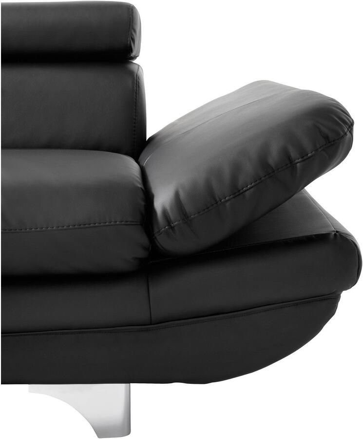 COTTA Zithoek Enterprise Set bestaande uit: 3-zitsbank met arm- & hoofdverstelling & hocker (set) - Foto 3