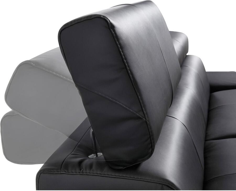 COTTA Zithoek Enterprise Set bestaande uit: 3-zitsbank met arm- & hoofdverstelling & hocker (set) - Foto 5