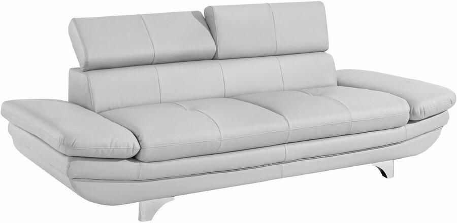 COTTA Zithoek Enterprise Set bestaande uit: 3-zitsbank met arm- & hoofdverstelling & hocker (set) - Foto 7