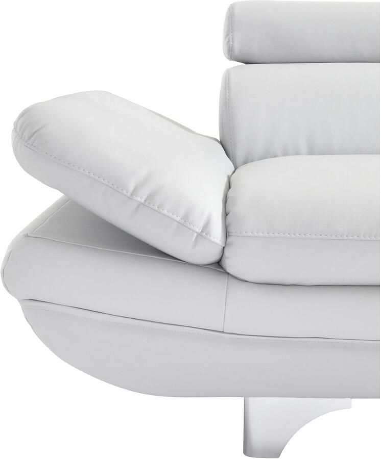 COTTA Zithoek Enterprise Set bestaande uit: 3-zitsbank met arm- & hoofdverstelling & hocker (set) - Foto 3