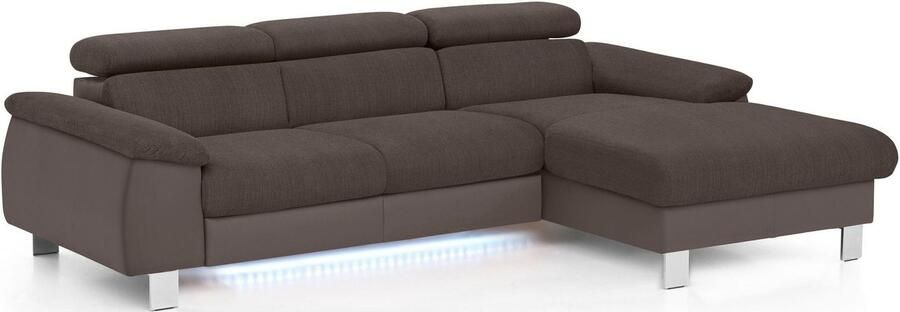 COTTA Zithoek Komaris L-vorm bestaand uit hoekbank en hocker met verstelbare hoofdsteun (set) - Foto 11