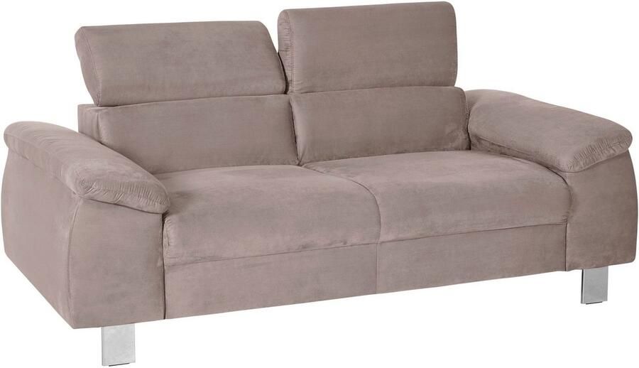 COTTA Zithoek Komaris Set bestaande uit: 2-zitsbank met hoofdverstelling & hocker (set) - Foto 2