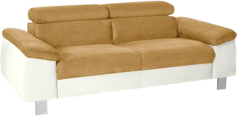 COTTA Zithoek Komaris Set bestaande uit: 3-zitsbank met hoofdverstelling & hocker (set) - Foto 9