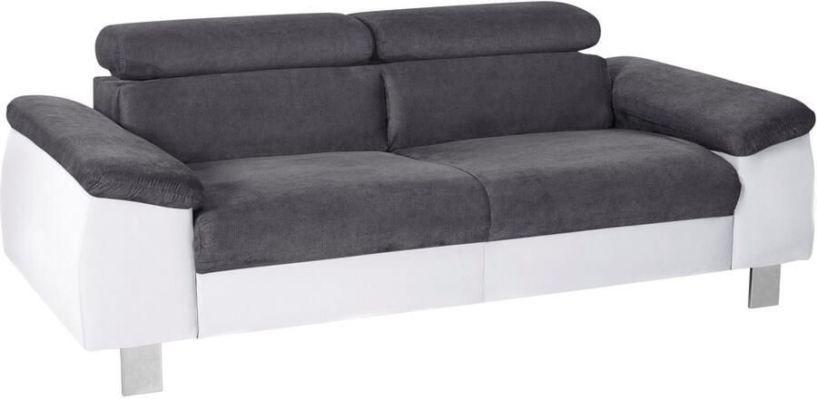 COTTA Zithoek Komaris Set bestaande uit: 3-zitsbank met hoofdverstelling & hocker (set) - Foto 9