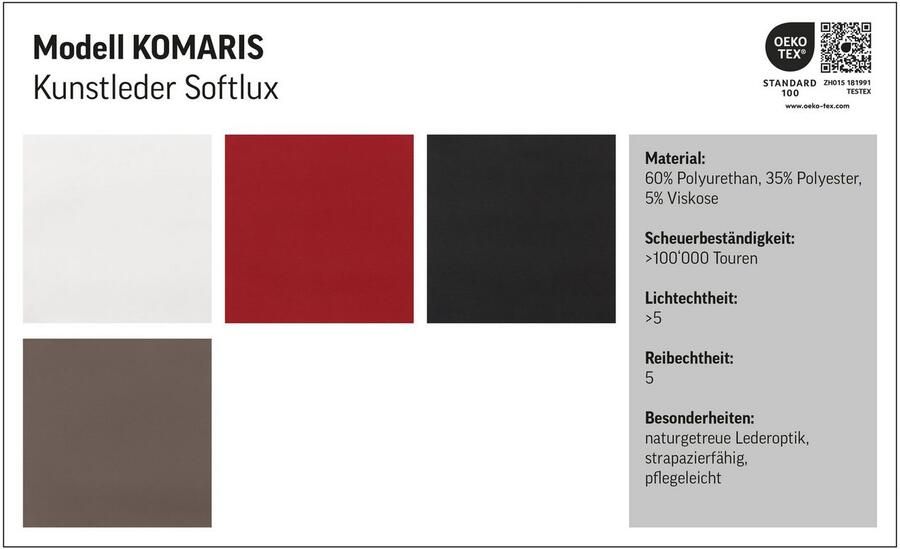 COTTA Zithoek Komaris L-vorm bestaand uit hoekbank en hocker met verstelbare hoofdsteun (set) - Foto 2