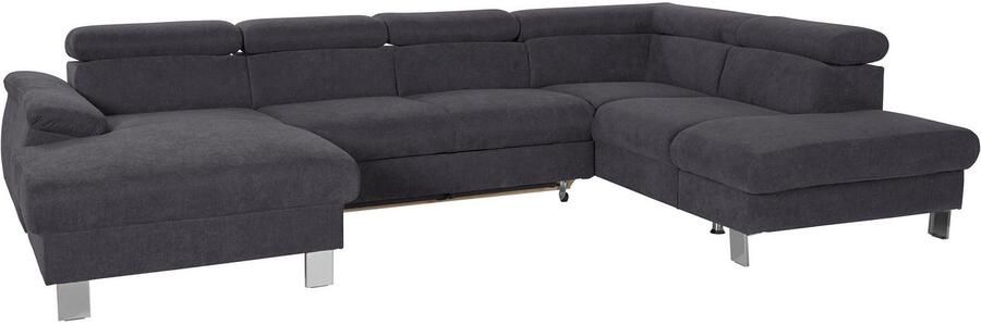 COTTA Zithoek Komaris U-vorm Set bestaande uit: woonlandschap met hoofdverstelling & hocker (set) - Foto 10