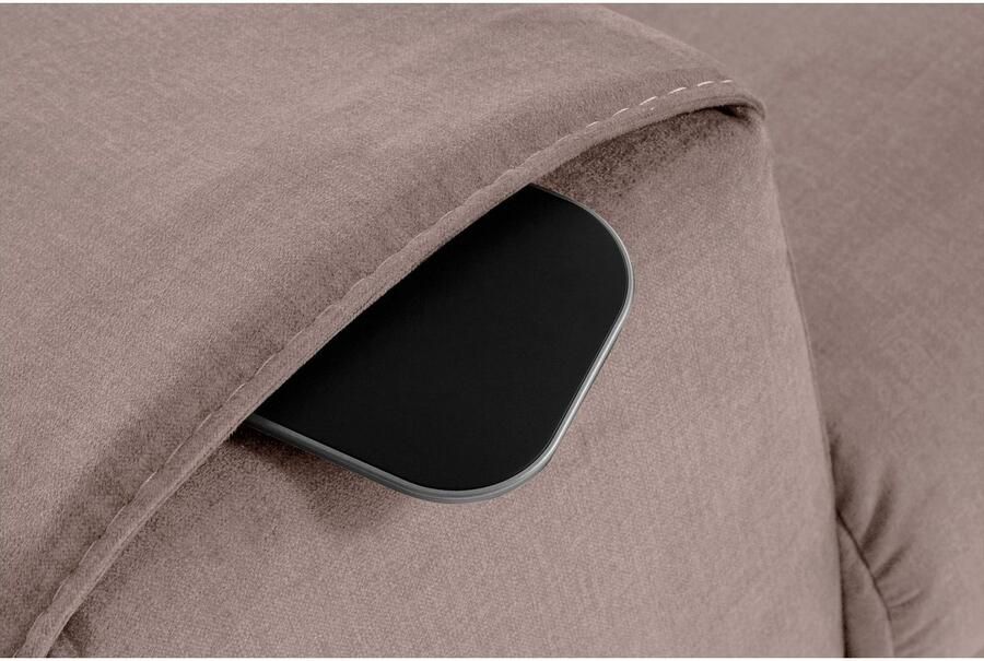 COTTA Zithoek Morven L-vorm Set bestaande uit: hoekbank met hoofdverstelling & hocker (set) - Foto 10