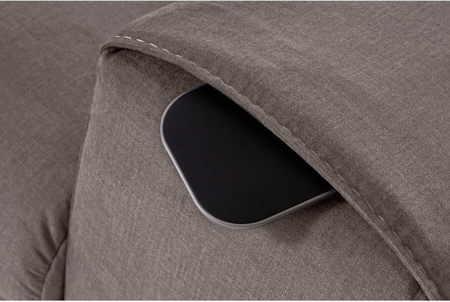 COTTA Zithoek Morven L-vorm Set bestaande uit: hoekbank met hoofdverstelling & hocker (set) - Foto 12