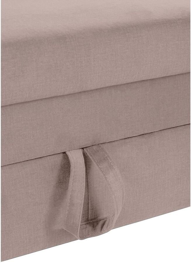 COTTA Zithoek Morven L-vorm Set bestaande uit: hoekbank met hoofdverstelling & hocker (set) - Foto 3