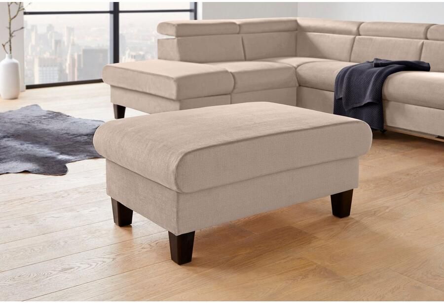 COTTA Zithoek Morven L-vorm Set bestaande uit: hoekbank met hoofdverstelling & hocker (set) - Foto 3