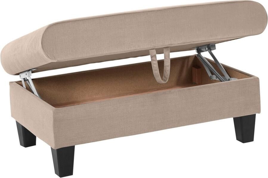 COTTA Zithoek Morven L-vorm Set bestaande uit: hoekbank met hoofdverstelling & hocker (set) - Foto 10