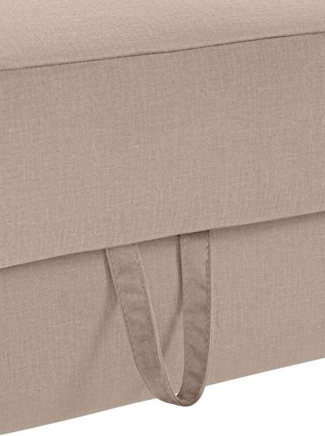 COTTA Zithoek Morven L-vorm Set bestaande uit: hoekbank met hoofdverstelling & hocker (set) - Foto 2