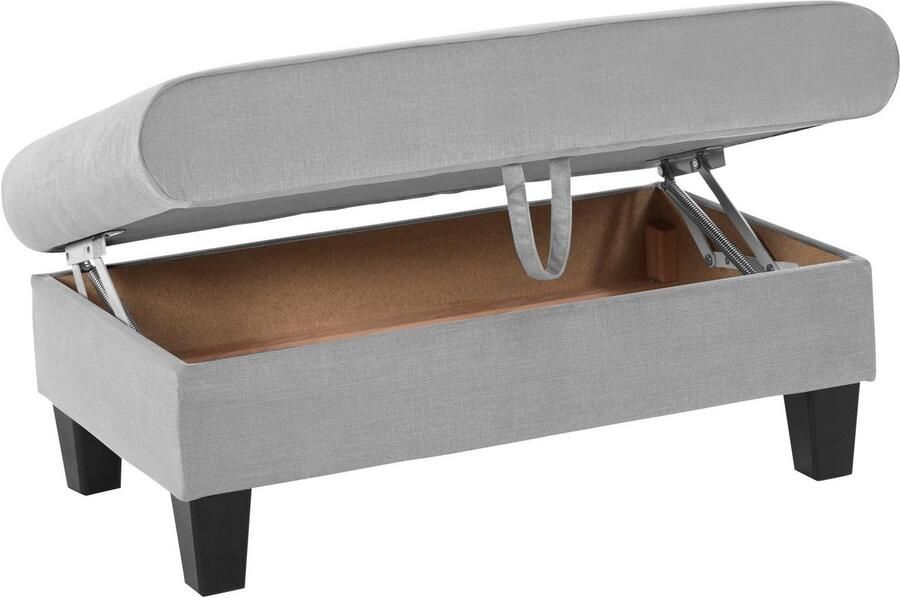 COTTA Zithoek Morven L-vorm Set bestaande uit: hoekbank met hoofdverstelling & hocker (set) - Foto 8