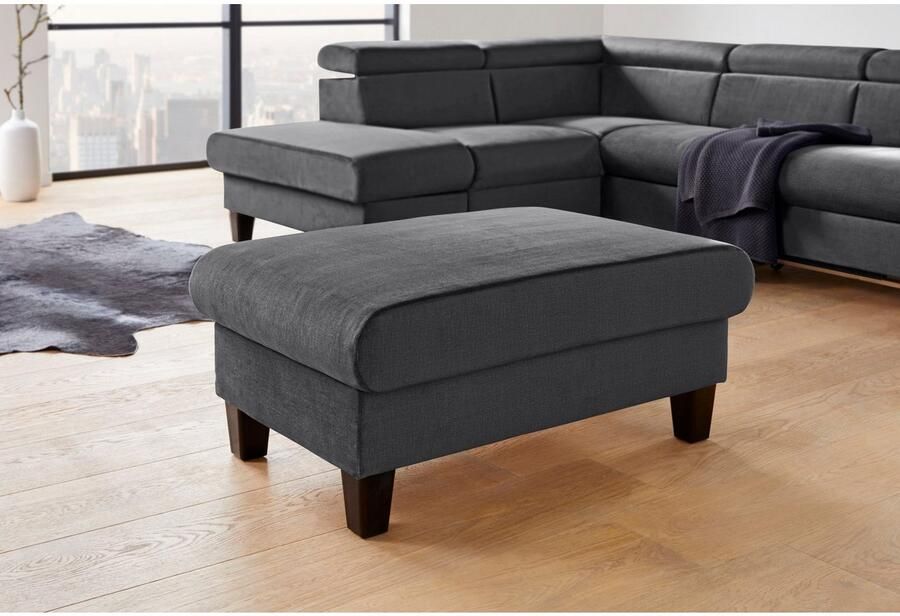 COTTA Zithoek Morven L-vorm Set bestaande uit: hoekbank met hoofdverstelling & hocker (set) - Foto 3