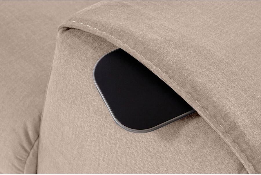 COTTA Zithoek Morven L-vorm Set bestaande uit: hoekbank met hoofdverstelling & hocker (set) - Foto 9