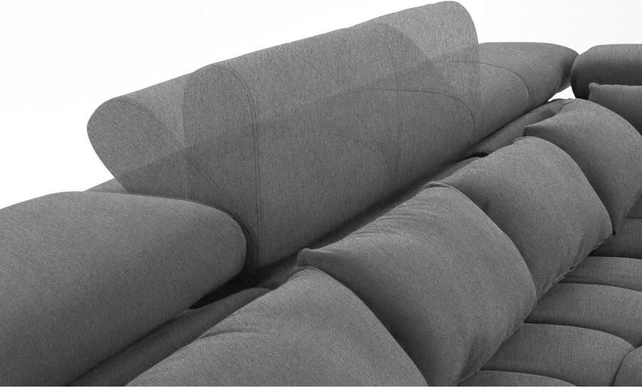 COTTA Zithoek Orion U-vorm met hoofdbordverstelling & 6 lendenkussens - Foto 6