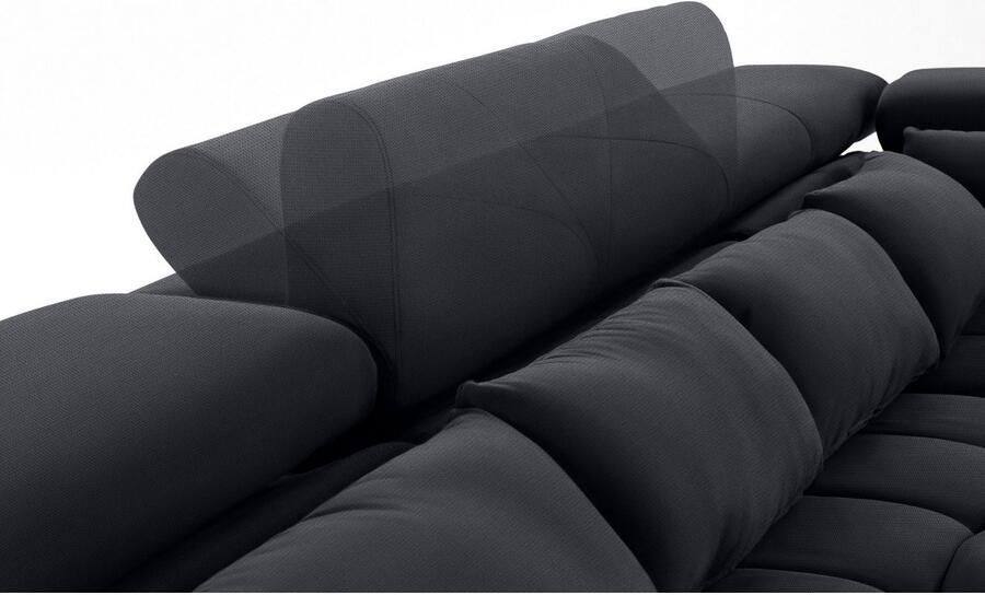 COTTA Zithoek Orion U-vorm met hoofdbordverstelling & 6 lendenkussens - Foto 6