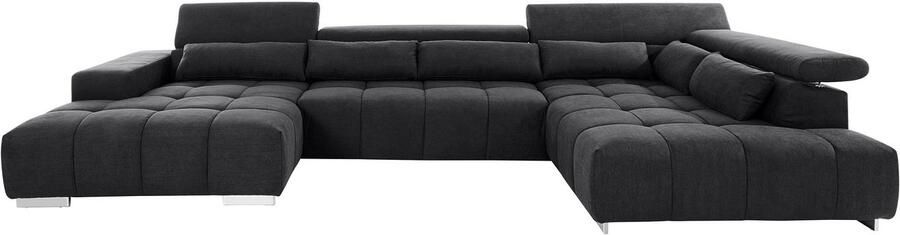 COTTA Zithoek Orion U-vorm met hoofdbordverstelling & 6 lendenkussens - Foto 8