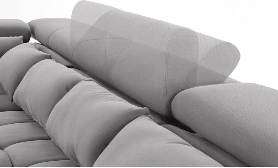 COTTA Zithoek Orion U-vorm met hoofdbordverstelling & 6 lendenkussens - Foto 6