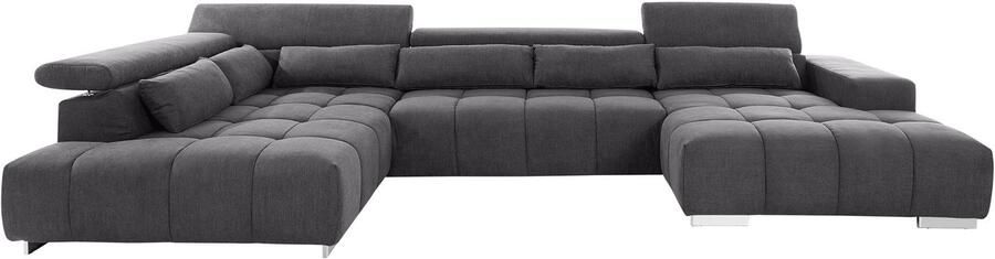 COTTA Zithoek Orion U-vorm met hoofdbordverstelling & 6 lendenkussens - Foto 8