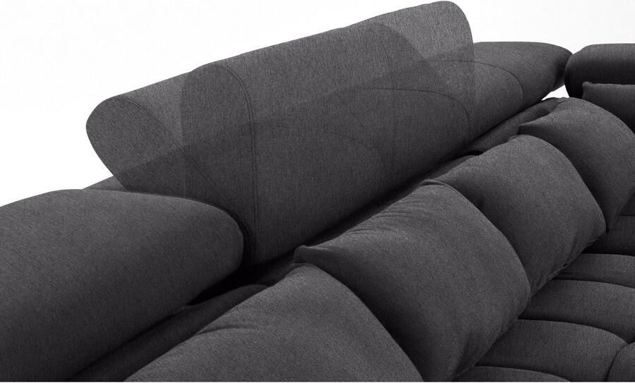 COTTA Zithoek Orion U-vorm met hoofdbordverstelling & 6 lendenkussens - Foto 6