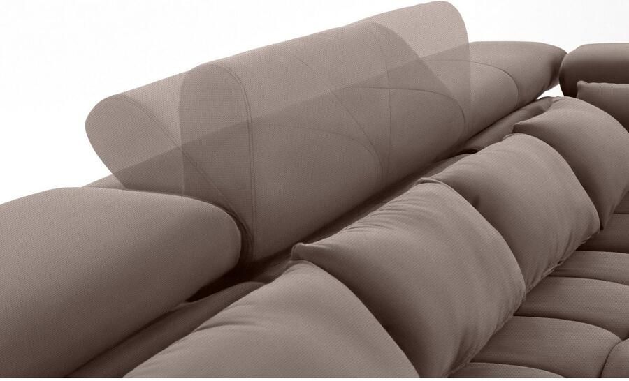 COTTA Zithoek Orion U-vorm met hoofdbordverstelling & 6 lendenkussens - Foto 6