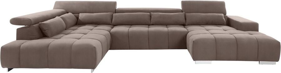 COTTA Zithoek Orion U-vorm met hoofdbordverstelling & 6 lendenkussens - Foto 8