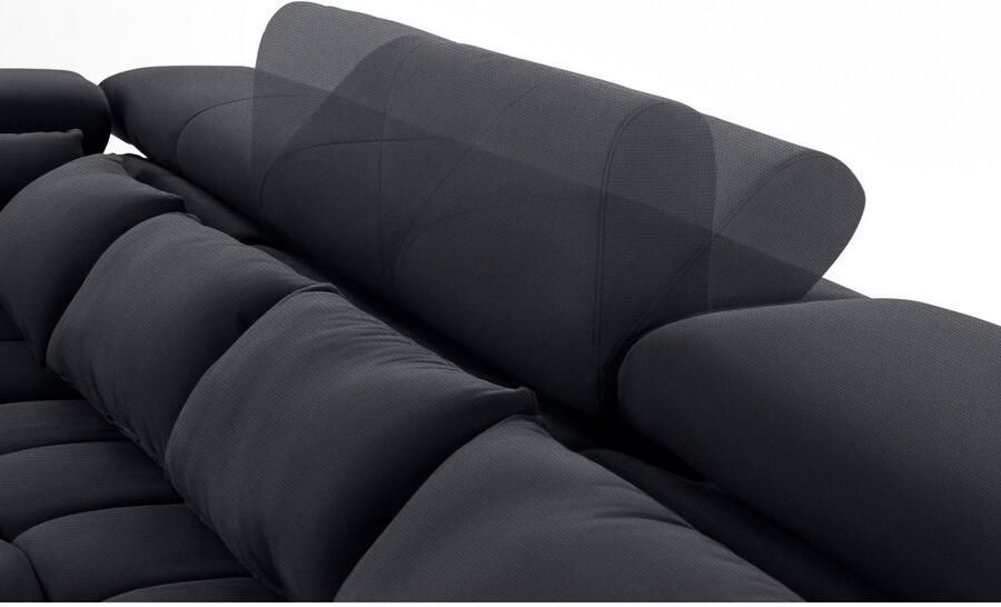 COTTA Zithoek Orion U-vorm met hoofdbordverstelling & 6 lendenkussens - Foto 7