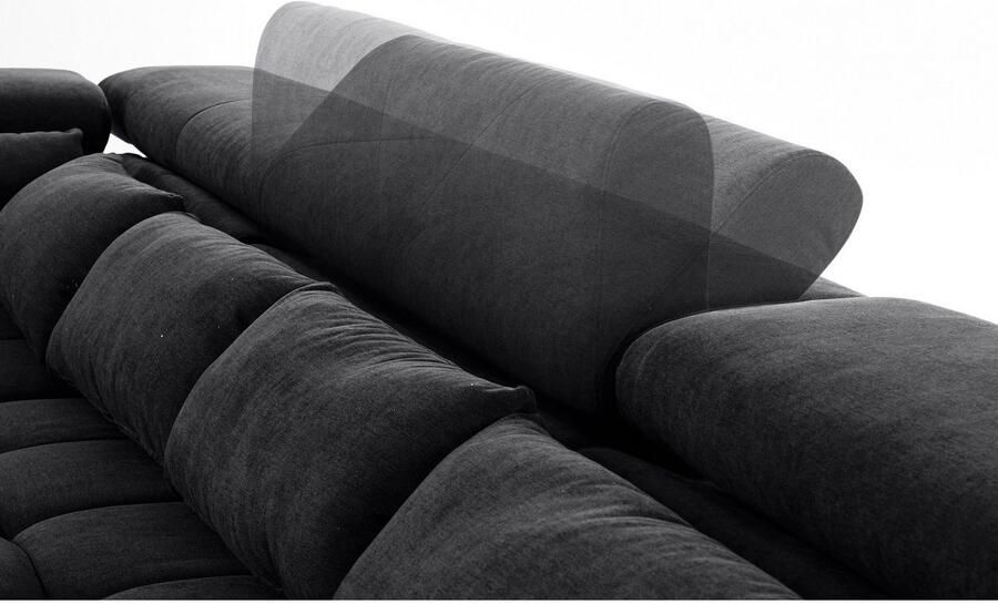 COTTA Zithoek Orion U-vorm met hoofdbordverstelling & 6 lendenkussens - Foto 6